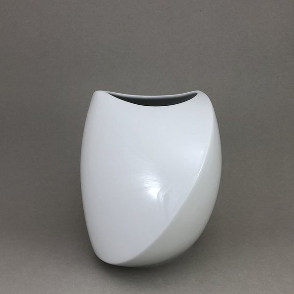 Steinvase, groß, Sabine Wachs, Weiß, H 17,5 cm