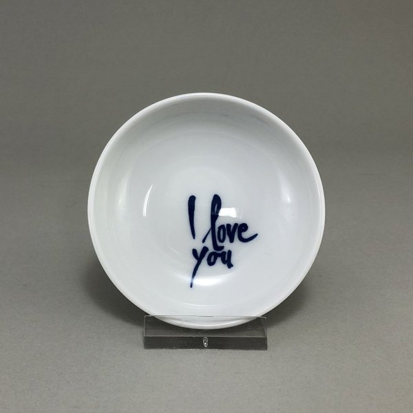 Schälchen "I love you", Gudrun Gaube, Aquatinta, ø 8 cm