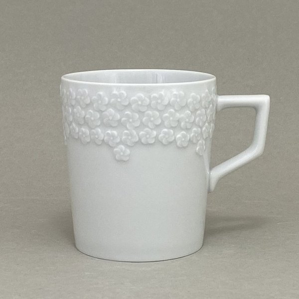 Kaffeebecher, Blütenrelief, Form "No 41, Royal Blossom", Weiß, V 0,25 l