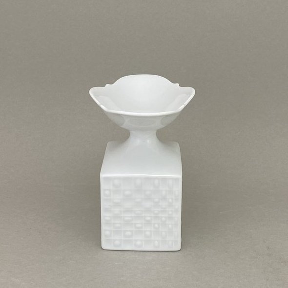 Vase, Weiß, H 13,5 cm