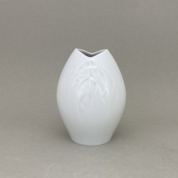 Vase mit Relief, Weiß, H 16,0 cm