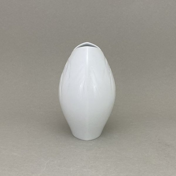 Vase mit Relief, Weiß, H 16,0 cm