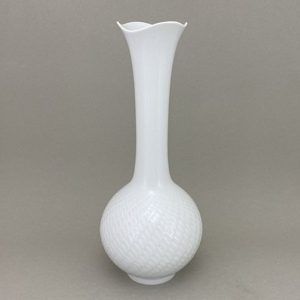 Vase mit Wellenspiel Relief, Sabine Wachs, Weiß, H 33,0 cm