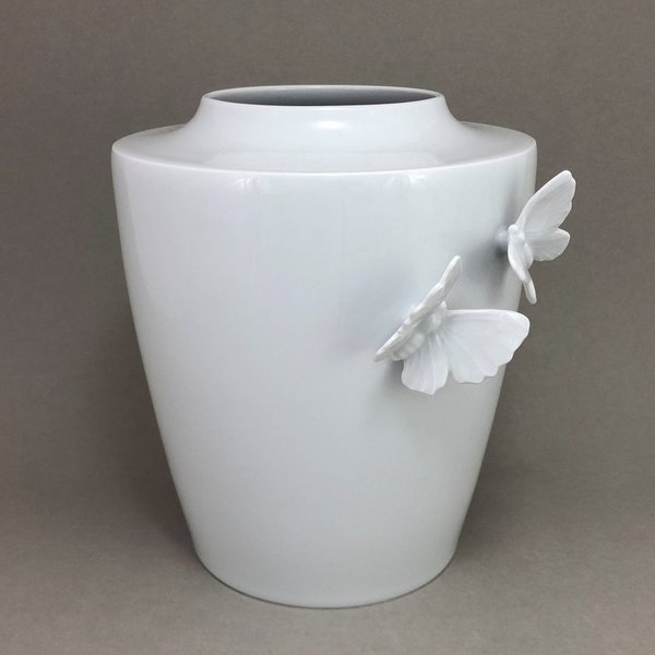 Vase "Butterfly Collection", Weiß, H 20,5 cm