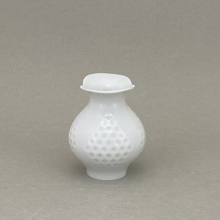 Vase mit Relief, Weiß, H 8,5 cm