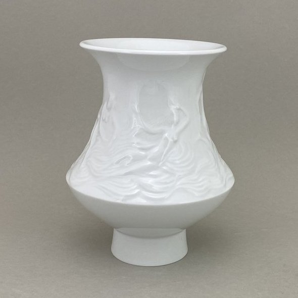 Vase, Weiß, H 18,5 cm