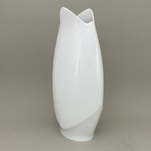 Vase, Weiß, H 34,5 cm