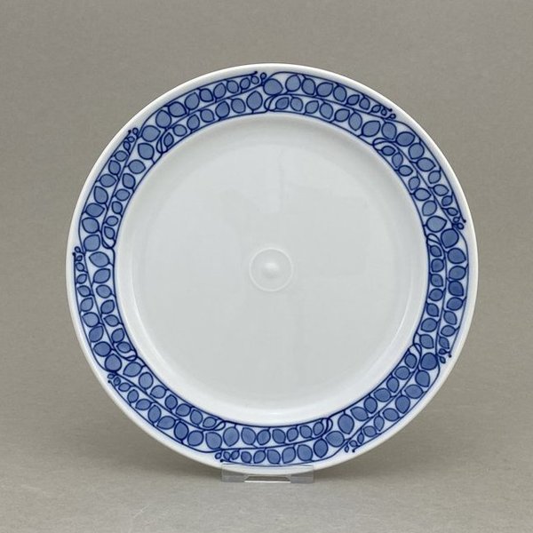 Brotteller, Form "Perle", Blaue Rispe nach Riemerschmid, kobaltblau, ø 18 cm