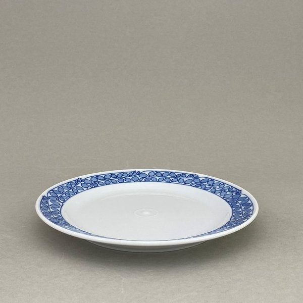 Brotteller, Form "Perle", Blaue Rispe nach Riemerschmid, kobaltblau, ø 18 cm