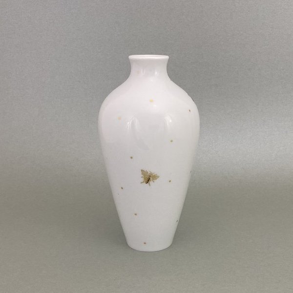 Vase, "Bienen mit Goldpunkten", H 17 cm