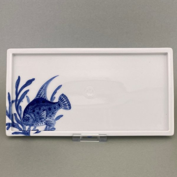 Sushiplatte, Form "MEISSEN® Cosmopolitan", "Blue Treasures", Fisch, L 27 cm