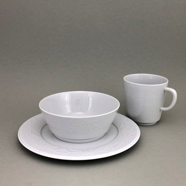 Frühstücks-Set, 3-tlg., Form "Vitruv Graphic", Weiß