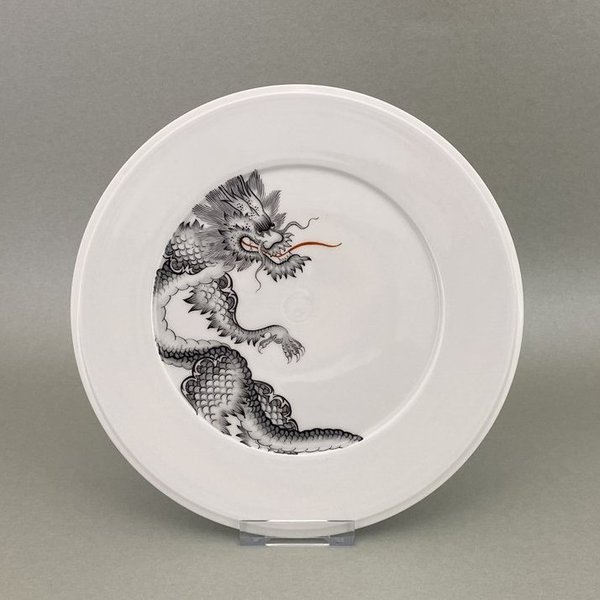 Vorspeise- & Dessertteller, Form "Vitruv Ming Dragon", schwarz, ø 22 cm