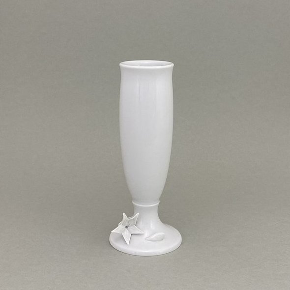 Vase, Glockenblume, Weiß, H 15,5 cm