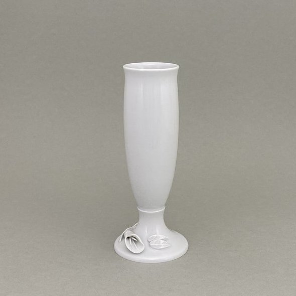 Vase, Trichterblume, Weiß, H 15,5 cm