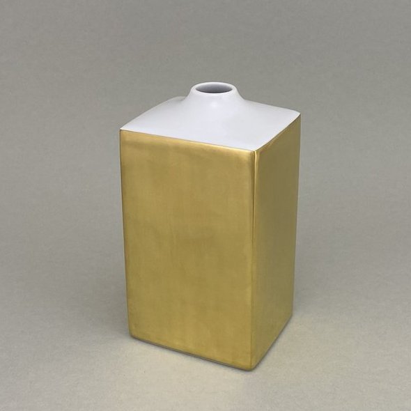 Vase, eckig, Form "MEISSEN® Cosmopolitan", Gold