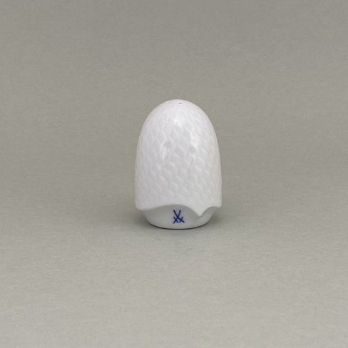 Salzstreuer, Form "Wellenspiel Relief", Weiß, H 7 cm