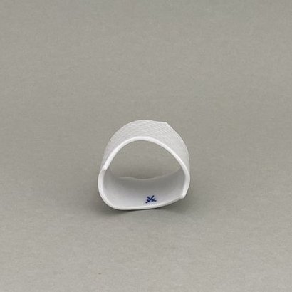 Serviettenring, Form "Wellenspiel Relief", Weiß, L 5 cm