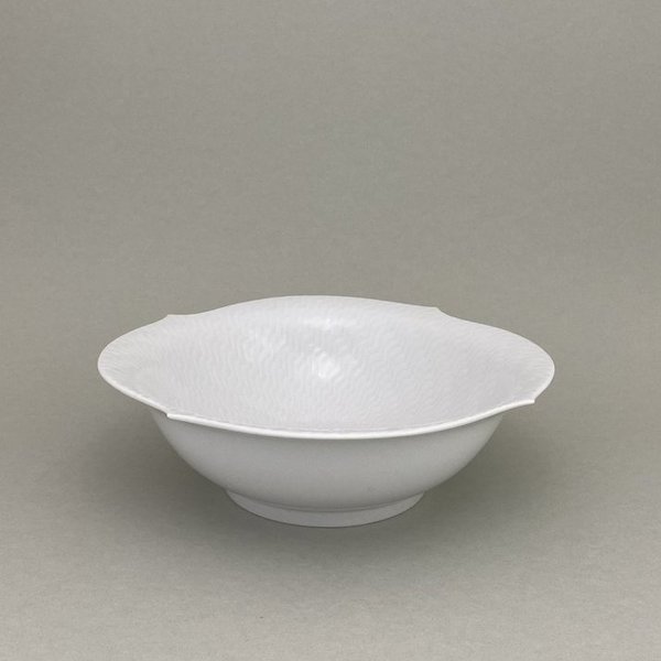 Schüssel, rund, mittel, Form "Wellenspiel Relief", Weiß,  Ø 21,5 cm