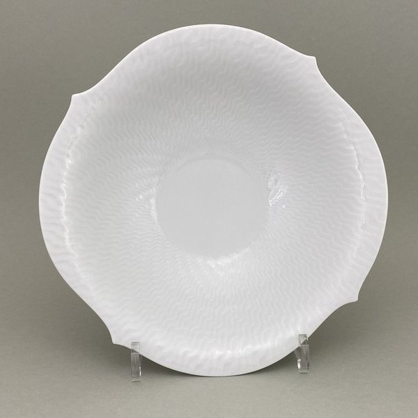 Schüssel, rund, groß, Form "Wellenspiel Relief", Weiß,  Ø 27 cm