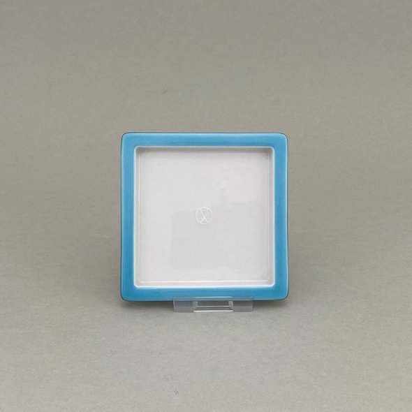 Platte, Form "MEISSEN® Cosmopolitan", Miami Style, Turquoise Sea, 9 x 9 cm