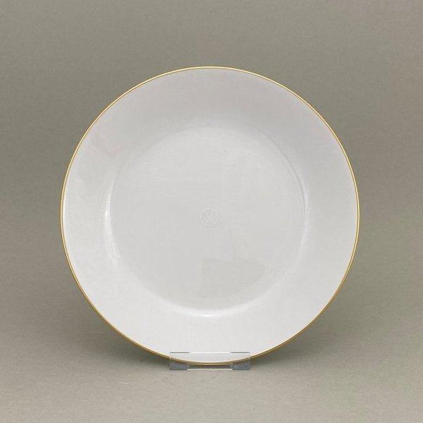 Suppenteller, Form "MEISSEN® Cosmopolitan", ohne Dekoration, Goldrand, Ø 20,5 cm