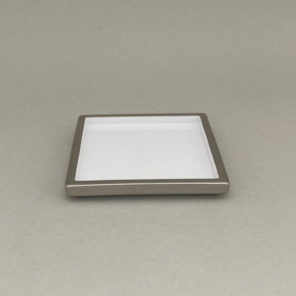 Platte, Form "MEISSEN® Cosmopolitan", Platin, 13 x 13 cm