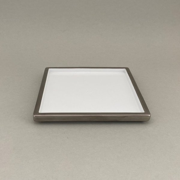 Platte, Form "MEISSEN® Cosmopolitan", Platin, 17 x 17 cm