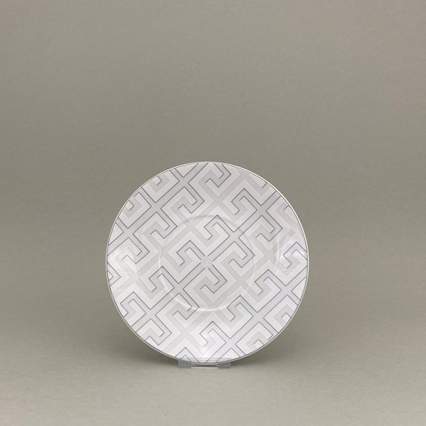 Kaffeeuntertasse, Form "MEISSEN®  Cosmopolitan", Royal Palace, weiß mit grauer Kontur, Ø 16,5 cm