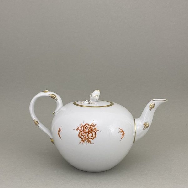 Teekanne, Form "Neuer Ausschnitt", Ming-Drache, Dekorelemente, leicht, rot, Goldrand, V 1,00 l