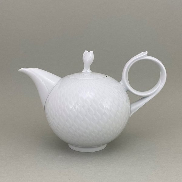 Teekanne, groß, Form " Wellenspiel Relief", Weiß, 1,05 l