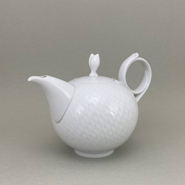 Teekanne, groß, Form " Wellenspiel Relief", Weiß, 1,05 l