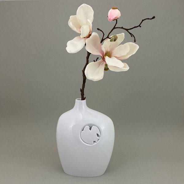 Vase, Weiß, H 21,5 cm