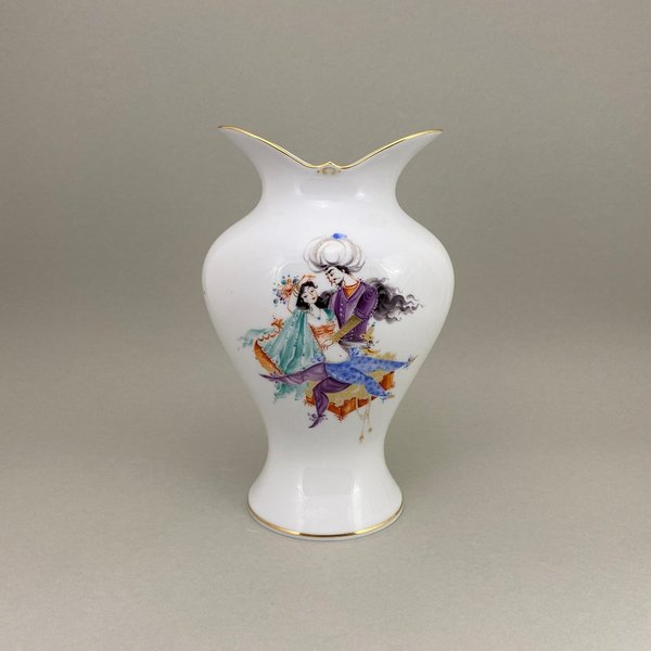 Vase, herzförmig, lim., "1001 Nacht", H 26 cm
