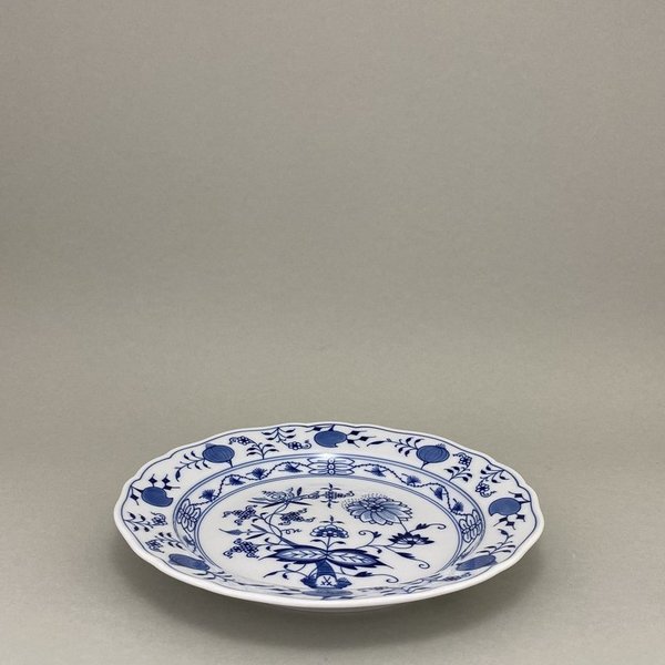 Vorspeise- & Dessertteller, Form "Neuer Ausschnitt", Zwiebelmuster, kobaltblau, weißer Rand, ø 22 cm
