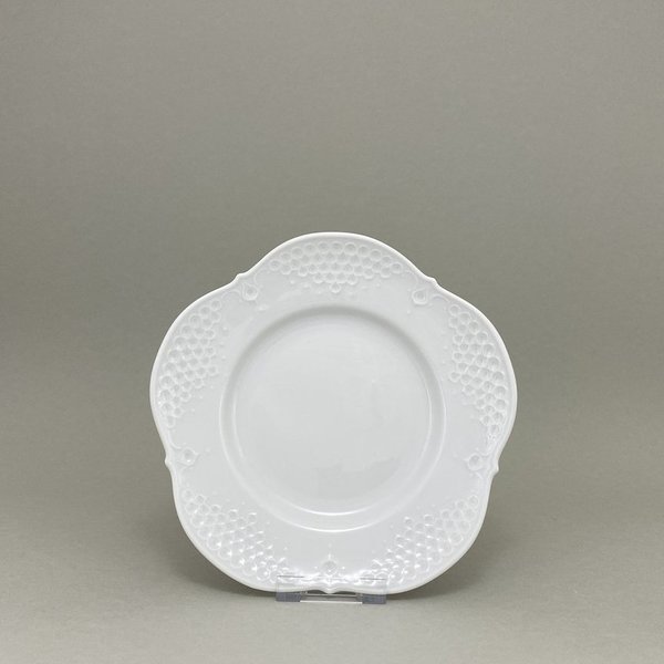 Vorspeise- & Desserteller, Weiß, Form "Großer Ausschnitt Relief", ø 18,5 cm, 2. Wahl