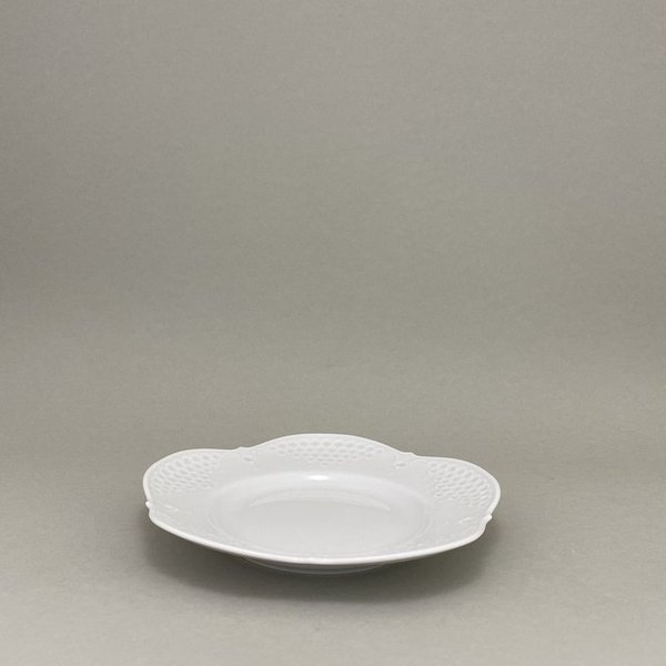 Vorspeise- & Desserteller, Weiß, Form "Großer Ausschnitt Relief", ø 18,5 cm, 2. Wahl