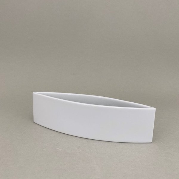 Faltvase, klein, Weiß, H 5,5 cm