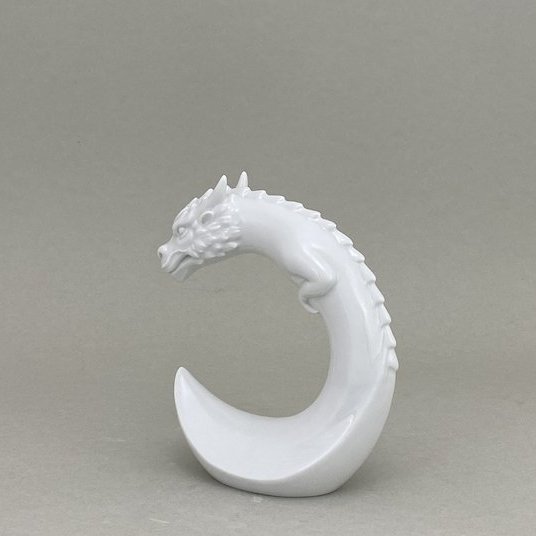 Chinesisches Tierkreiszeichen Drache, Weiß, H 12,5 cm