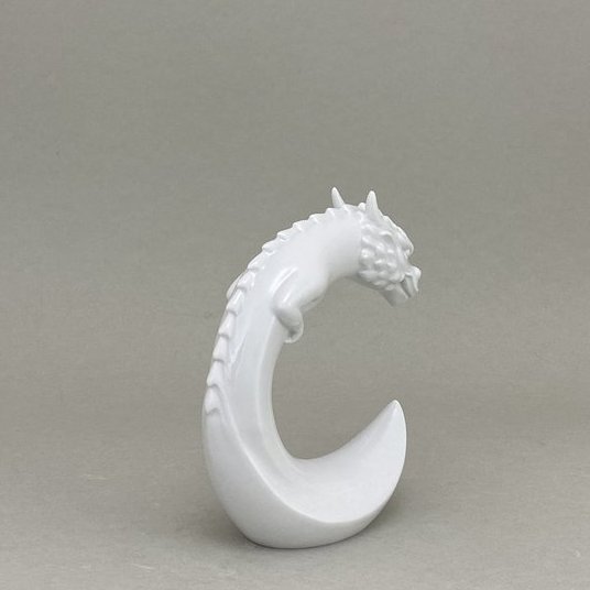 Chinesisches Tierkreiszeichen Drache, Weiß, H 12,5 cm
