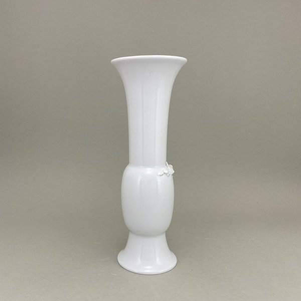 Vase mit Belag Wein, Weiß, H 27 cm