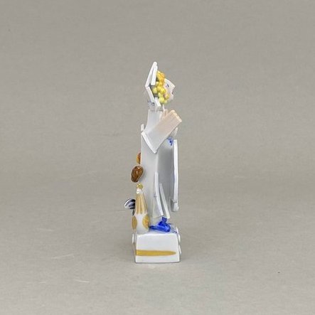 Frau Holle, Märchenfigur, Peter Strang, bunt und gold staffiert, H 10,5 cm