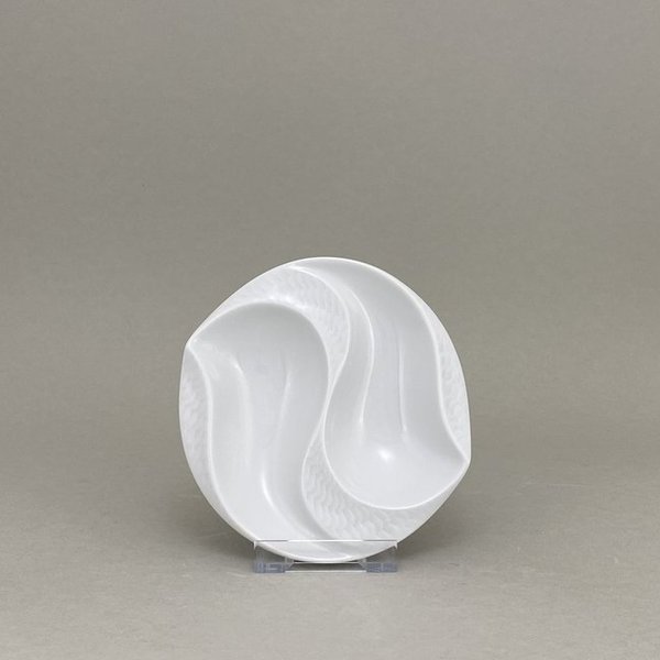 Soßenschale, Form "Wellenspiel Relief", Weiß, ø12,5 cm