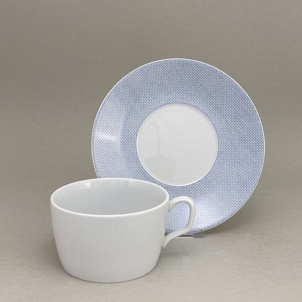 Kaffeeuntertasse, Form "MEISSEN® COSMOPOLITAN", Mesh blue,  Ø 16,5 cm