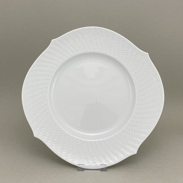 Speiseteller, Form "Wellenspiel Relief", Weiß, ø 28,5 cm