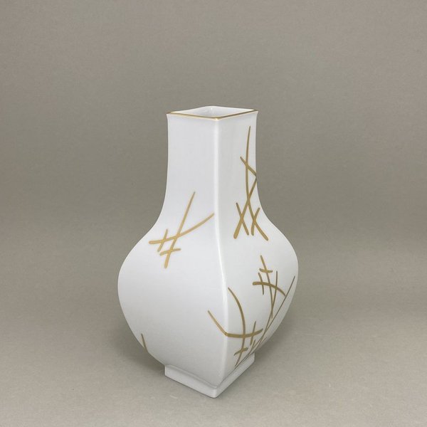 Vase, Stilisierte Markenzeichen (Schwerter), gold, Goldrand, H 25,5 cm