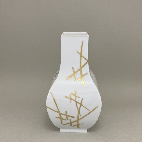 Vase, Stilisierte Markenzeichen (Schwerter), gold, Goldrand, H 25,5 cm