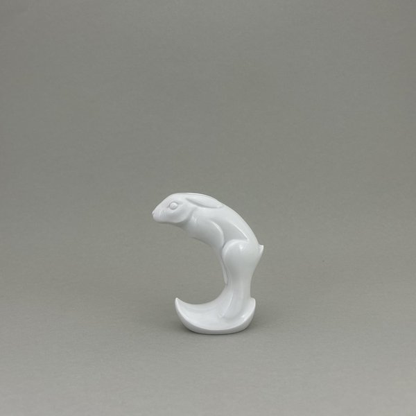 Chinesisches Tierkreiszeichen Hase, Weiß, H 12 cm